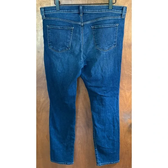 J Brand Maude Mid Rise Cigarette Jeans Idolize Dark Blue Wash 31 Denim Sleek Y2K - Picture 3 of 16